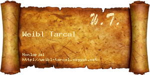 Weibl Tarcal névjegykártya